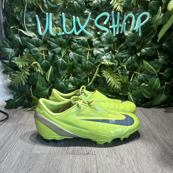 RARE Nike Mercurial Steam II FG Soccer Cleats US 9.5 Citron Green  317730-301 08 - Picture 1 of 10
